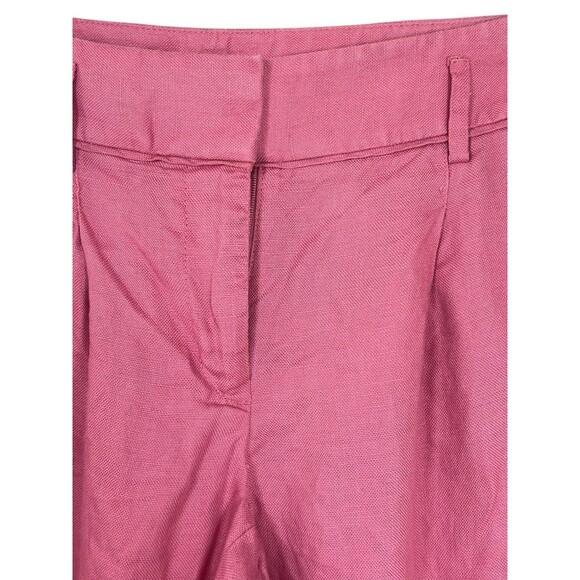 Loft Marisa Pants Womens 4 Pink Linen Lined Trouser Wide Leg Party Classic EUC - Picture 4 of 11